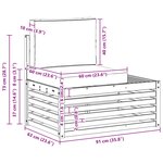 vidaXL Unités de sofa sectionnel d'extérieur Blanc et crème
