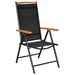 vidaXL Chaises de jardin pliables 6 Pièces Textilène Noir