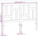 vidaXL Tête de lit cire marron 140 cm bois massif de pin
