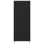 vidaXL Haut Armoire Chêne noir 69 5 x 34 x 180 cm Bois d'ingénierie