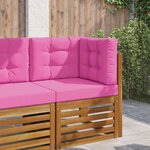 vidaXL Coussin de canapé d'extérieur 3 Pièces Rose Polyester