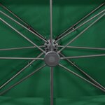 Vidaxl parasol déporté à double toit vert 400x300 cm
