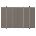 vidaXL Cloison de séparation 6 panneaux Anthracite 300x200 cm Tissu