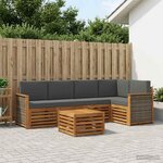 vidaXL Ensemble de canapés d'extérieur 5 pc Naturel et Anthracite