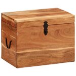 vidaXL Boîte de rangement 39x28x31 cm Bois massif d'acacia