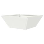 vidaXL Planteur en métal Blanc stylé Métal 40 x 40 x 15 cm