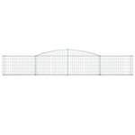 vidaXL Paniers à gabions arqués 2 Pièces 400x30x60/80 cm Fer galvanisé