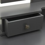 vidaXL Ensemble de coiffeuse avec tabouret Gris 100x40x146cm Paulownia