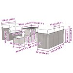 vidaXL Ensemble de canapé de jardin 8 Pièces Beige polyrotin