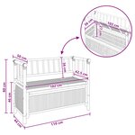 vidaXL Banc de Rangement de Jardin 110 x 47 x 80 cm Bambou Naturel