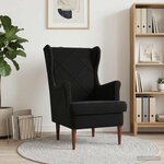 vidaXL Fauteuil Noir Velours