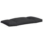 vidaXL Coussins de palette lot de 2 noir tissu