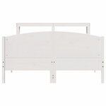 vidaXL Cadre de lit sans matelas blanc 135x190 cm bois de pin massif