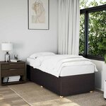 vidaXL Cadre de lit sans matelas marron foncé 80x200 cm tissu