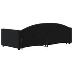 vidaXL Lit de jour avec gigogne et tiroirs noir 90x190 cm velours