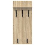 vidaXL Porte-manteau mural avec étagère Montage mural Chêne sonoma 90 x 40 x 10 cm