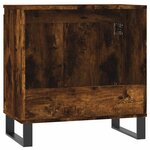 vidaXL Armoire de bain chêne fumé 58x33x60 cm bois d'ingénierie