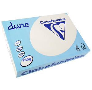 Ramette 250 Feuilles Dune 160g A4 210x297 mm TCF Blanc CLAIREFONTAINE