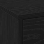 vidaXL Meuble TV avec LED en chêne noir 162.5x34x40 cm Bois d'ingénierie