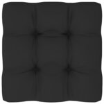 vidaXL Pouf palette de jardin noir bois de pin imprégné