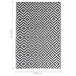 vidaXL Tapis d'extérieur Noir 140x200 cm PP