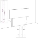 vidaXL Têtes de lit 4 Pièces Gris foncé 72x5x78/88 cm Velours