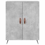 vidaXL Buffet gris béton 69 5x34x90 cm bois d'ingénierie