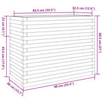 vidaXL Jardinière 90x40x68 5 cm bois de pin imprégné
