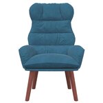 vidaXL Fauteuil relaxant Bleu 69 x 74 x 93 cm Velours