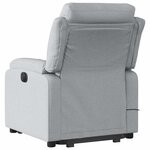 vidaXL Fauteuil inclinable de massage électrique Gris clair Tissu