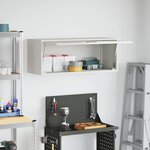 vidaXL Armoire murale pour garage Blanc 90 x 33 x 35 cm