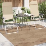 vidaXL Tapis de surface Carré HUARTE Naturel 240 x 240 cm Polyester