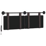 vidaXL Tête de lit suspendue Marron foncé Tissu