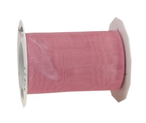 Organza sheer 25-m-rouleau 112 mm rose