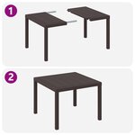 vidaXL Ensemble de salle à manger de jardin 5 pièces en poly rattan marron