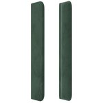 vidaXL Tête de lit avec oreilles Vert foncé 183x16x118/128 cm Velours