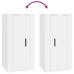 vidaXL Meuble TV mural Blanc 40x34 5x80 cm