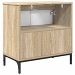 vidaXL Meuble de Lavabo de Salle de Bain avec stockage Chêne sonoma