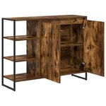 vidaXL Meuble d'appoint Chêne Fumé 96 5 x 30 x 75 cm Bois d'ingénierie