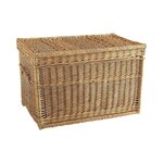 Malle de rangement en osier buff 70 x 42 x 42 cm