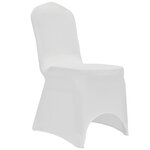 vidaXL Housses élastiques de chaise Blanc 12 Pièces