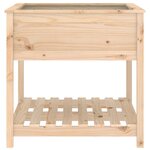 vidaXL Jardinière avec étagère 82 5x82 5x81 cm Bois massif de pin