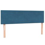 vidaXL Sommier à lattes de lit et matelas bleu foncé 140x210cm velours