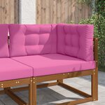 vidaXL Coussin de canapé d'extérieur 3 Pièces Rose Polyester