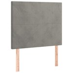 vidaXL Sommier à lattes de lit et matelas Gris clair 80x200 cm Velours