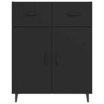 vidaXL Buffet noir 69 5x34x90 cm bois d'ingénierie