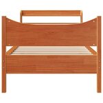 vidaXL Cadre de lit avec tête de lit cire marron 90x200 cm bois de pin