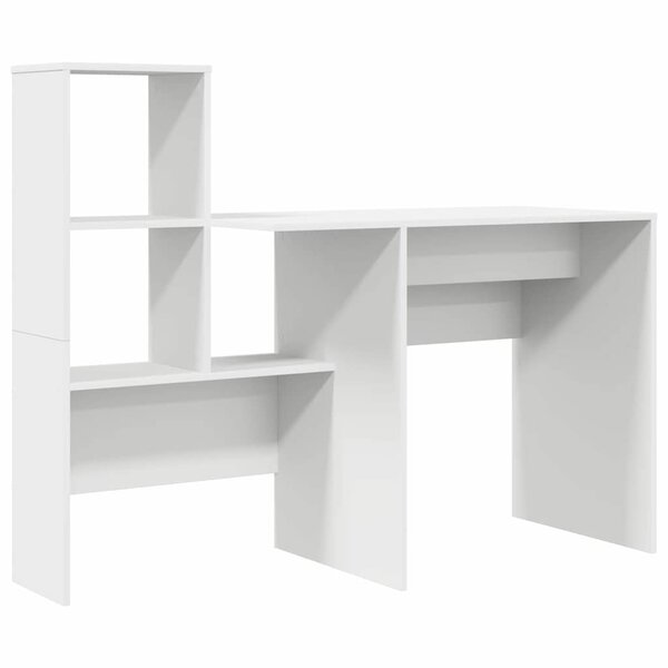 vidaXL Bureau Blanc 131 5 x 50 x 106 5 cm Bois d'ingénierie