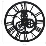 vidaXL Horloge murale Noir 30 cm Acrylique