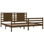 vidaXL Cadre de lit Marron miel Bois de pin massif 200x200 cm